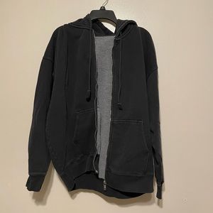 PacSun John Galt Taupe Full Zip Hoodie